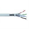 Przewód kat.7 S/FTP drut ekran,wewnętrzny, szary, LSOH/LSZH 4x2x23AWG