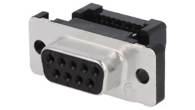 D-Sub 9-Pin Wtyk Żeńskie Na Taśmę Idc Rozmiar 1 (De) 1658612-4