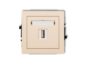 DECO Gniazdo USB-AA 3.0 beżowy 1DGUSB-5 KARLIK