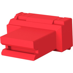 Insulating housing for 6.35 mm, 1 pole, nylon, UL 94V-0, red, 1969657-2