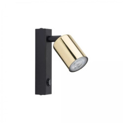 Kinkiet z włącznikiem czarno-złoty 1xGU10 TOP GOLD 6087 TK Lighting