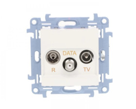 Simon 10 Gniazdo antenowe RTV-DATA biały CAD.01/11