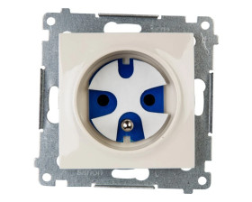 Simon 54 Gniazdo pojedyncze DATA z/u 16A IP20 z kluczem uprawniającym kremowe DGD1.01/41