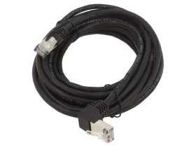 F/UTP5-90-050BK Patch cord F/UTP 5e linka CCA PVC czarny 5m 26AWG