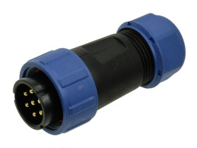 Wtyk; SP2110/P7II-1N; 7 torów; lutowany; 2,0mm2; 7-12mm; SP21; na przewód; IP68; 15A; 500V; Weipu; RoHS
