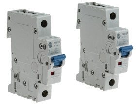 Wyłącznik nadprądowy MCB, Typ C, 1-biegunowy, 2A, 277V, 48V, na szynę DIN, Allen Bradley, 1492-SPM