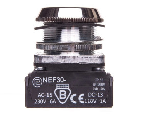 Przycisk sterowniczy 30mm czarny 2Z z samopowrotem W0-NEF30-K 2X S