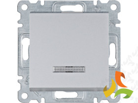 LUMINA Wyłącznik pojedynczy kontrolny srebrny WL0212 HAGER