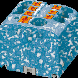 1091674 PTFIX distributor block,6/6x2.5, blue/white