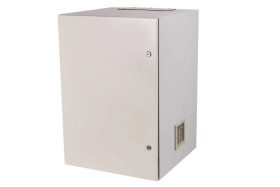 Szafa wisząca 19 cali 18U 600x400mm IP54 ściany boczne pełne, drzwi pełne, wewnętrzna RAL 9002 SWK19-18U-40-DP-W 19-6017SWK19-1