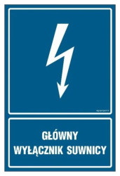 ZNAK - HG040 Główny wyłącznik suwnicy 70 x 105 cm FN - Folia samoprzylepna