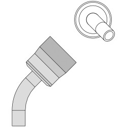 Weller T0058768746N TNRB 60 Hot Air Round Nozzle Bent &#xD8; 6.0 mm x 45&#xB0; For WTHA 1