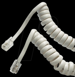 Telephone handset cable/4 m/white