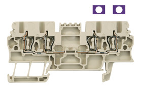 Blok zacisków przelotowych Weidmuller poziomy: Pojedynczy 30 → 18AWGZacisk Z raster: 3.5mm 17.5A 500 V