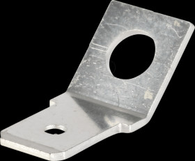 Screw-on flat connectors, 45°, 4.3 mm