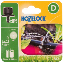 Hozelock 100-001-370 2787 End of Line Adjustable Mini Sprinkler 4/13mm (Pack 12)