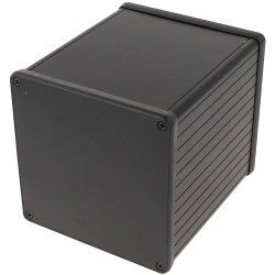 Hammond 1455NS1202BK Extruded Enclosure 103 X 103 X 120 Black Anodise