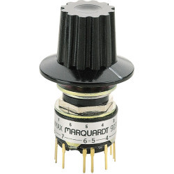 Marquardt 9037.0200 Rotary Switch 14mA with 2-pole 6-way PCB