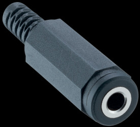 137606 Jack socket, 3,5mm Mono, plastic