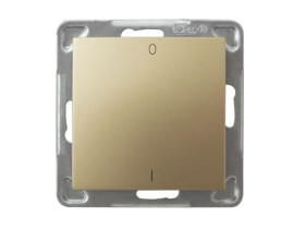 IMPRESJA Wyłącznik 2-biegunowy złoty metalik ŁP-11Y/m/28 OSPEL