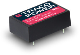 DC converter, 9-18 VDC, 10 W, 2 outputs, ±12 VDC, 89 % efficiency, THM 10-1222