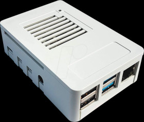 LM-MB4W Case for Raspberry Pi 4, plastic, white
