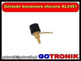 Gniazdo bananowe złocone AL2451 czarne