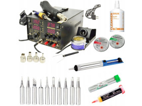 Stacja lutownicza WEP 853D5A +groty flux 223 odsysacz