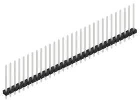 Pin header, 30 pole, pitch 2.54 mm, straight, black, SLLP119030Z