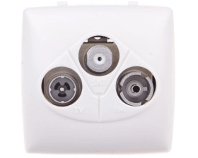 OTEO Gniazdo antenowe RTV/SAT białe 086142