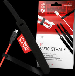 PRO 1110 BASIC STRAPS - Klett-Kabelbinder, mit Fixierschlaufe