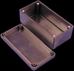 ABS enclosure, (L x W x H) 132 x 66 x 43 mm, black (RAL 9005), IP54, 1594RFIDBK