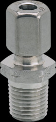 Cutting ring fitting, 50 bar/5 MPa, Ø 6 mm, 1/4&quot; NPT for temperature sensors, E30049