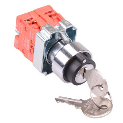 Techna PtecMetK3CRC 3 Position Metal Key Switch 10A 2NC