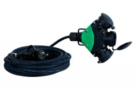 Przedłużacz 3-gniazdowy 3x1,5 OW - 5m z wtyczką i rozgałęźnikiem