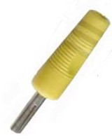 BANAN-WPMY Wtyk bananowy przykręcany super - żółty