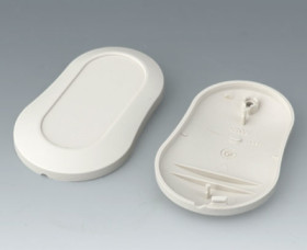 ABS enclosure, (L x W x H) 70 x 44 x 16 mm, gray white (RAL 9002), B9004907