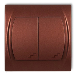 LOGO Łącznik podwójny schodowy brĄzowy metalik 9LWP-33