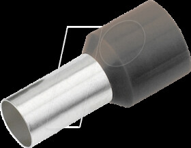 189005 Aderendhülse isoliert 1,5 mm²/18 mm, schwarz, 500er Pack