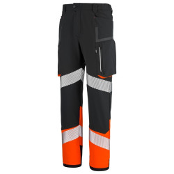 PANTALON HEMERA NOIR / ORANGE FLUO