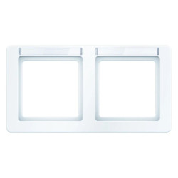 Berker Q.1 Ramka 2-krotna pozioma z polem opisowym śnieżnobiały aksamit Q.1 10226019