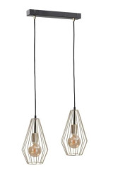Lampa wisząca loftowa 2xE27 GEO GOLD