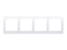 SIMON 54 PREMIUM Ramka 4 poczwórna PREMIUM IP20 / IP44 antybakteryjny biały DR4/AB11 KONTAKT SIMON