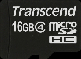 TS16GUSDC4 MicroSDHC-Card 16GB, Transcend Class 4
