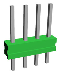 Złącze szpilkowe 4-pinowe raster: 2.54mm -rzędowe TE Connectivity Przewlekany 3.0A