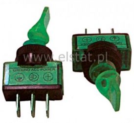 Przeł. hebel. samoch. podśw. 12V ( gałka kwadrat )