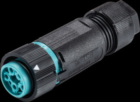 46.051.4553.6 RST Mini 16i5 connector, turquoise blue socket