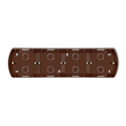 TREND Puszka montażowa pozioma poczwórna brązowy 4PTH-4