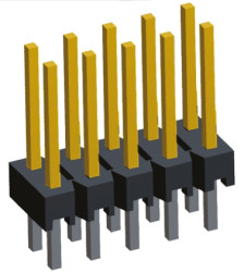 Złącze szpilkowe 10-pinowe AMPMODU MOD II raster: 2.54 mm Prosty 2-rzędowe TE Connectivity Otwór przelotowy 30 V Bez