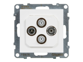 SUNO Gniazdo antenowe TV-R-2xSAT - końcowe - 1.5dB biały 721170 LEGRAND